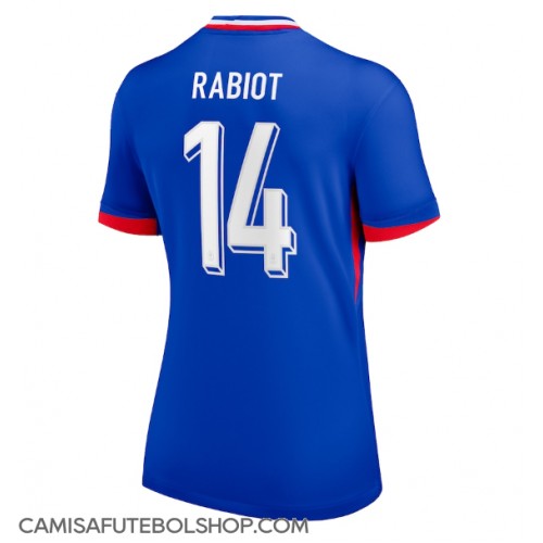 Camisa de time de futebol França Adrien Rabiot #14 Replicas 1º Equipamento Feminina Europeu 2024 Manga Curta